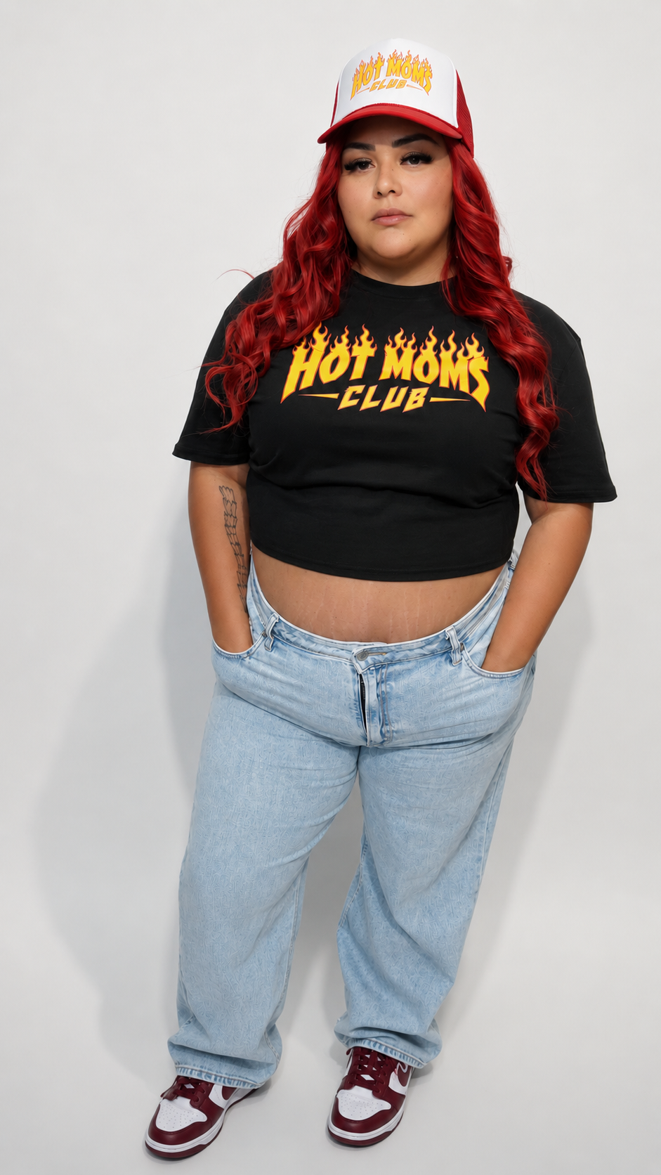HMC Flames Trucker Hat - Red